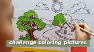 CHALLENGE COLORING PICTURES #happy