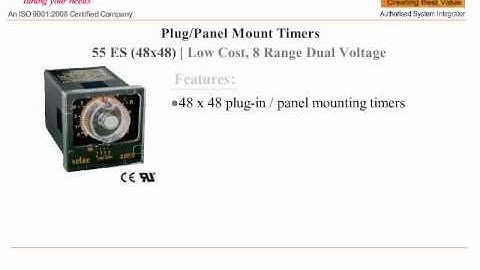 PLUG-PANEL MOUNTED ANALOG ON-DELAY-INTERVAL TIMER 55ES SELEC