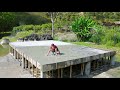 Two Sisters Build a House on a Lake - Making Concrete Floors With 200% Effort, Part 2