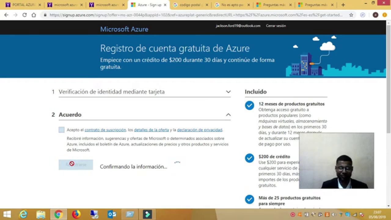 Crear cuenta gratuita Azure - YouTube