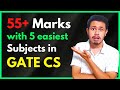 5 Easiest Subjects in GATE CSE to score 55+ marks | GATE Computer Science preparation | GATE 2022