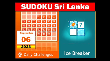 Microsoft Sudoku Ice Breaker - Daily Challenge 06th September 2023