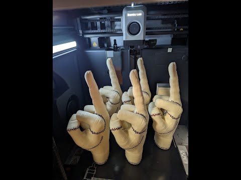 Multi-color 3d printed NSFW Thing Hand by Hex3d