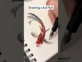 How to draw a koi fish | draw with me #drawing #koi #artwork #fishart
