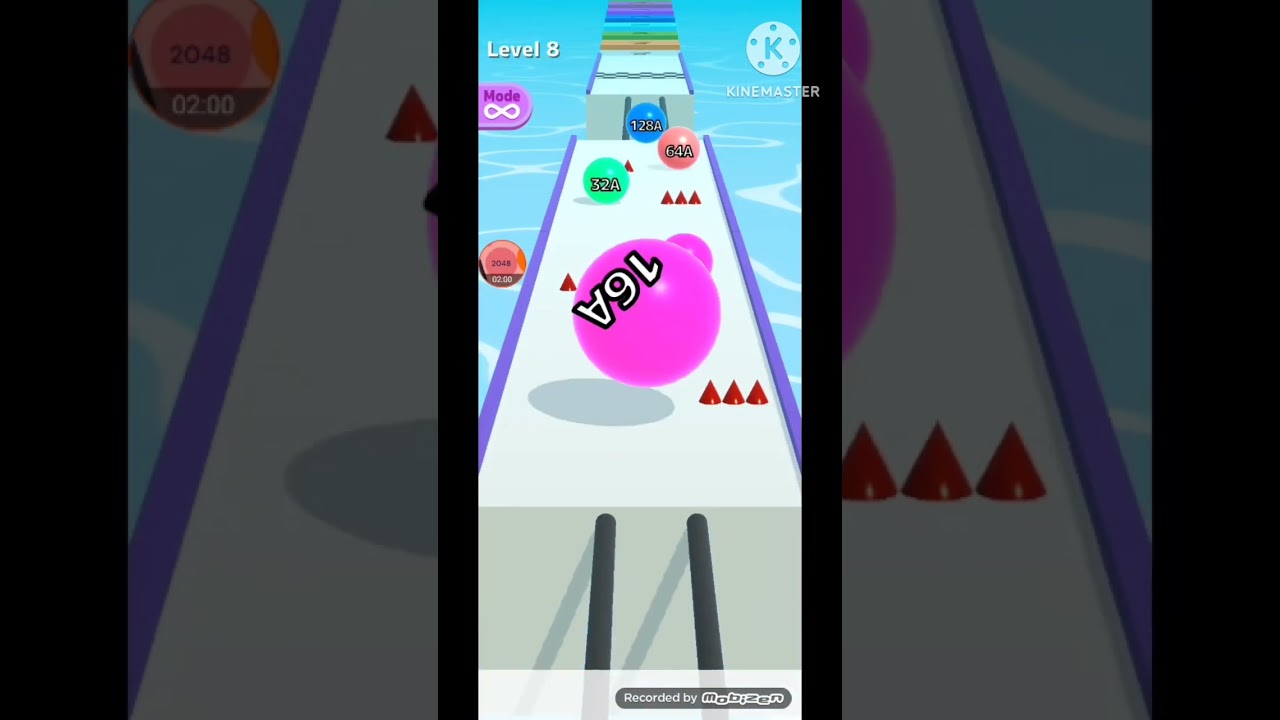 balls Run 2048 256A jump Knock Level 8