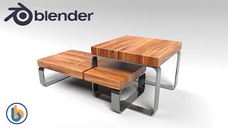 Modeling A Coffee Table - Blender Timelapse