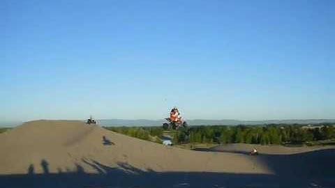 Big Quad Jump at St Anthony Sand Dunes On a YFZ