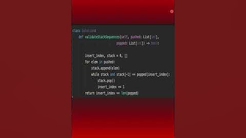 LeetCode 946  Validate Stack Sequences