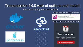 Transmission 4.0.0 3rd party web-ui options and install screenshot 3