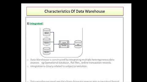 What are the characteristics of warehouse? (2023)