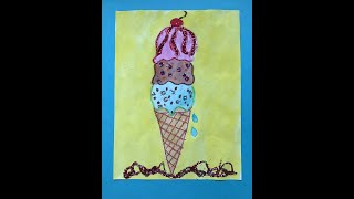 Ice Cream Cones- Art Tutorial - Grades K-2