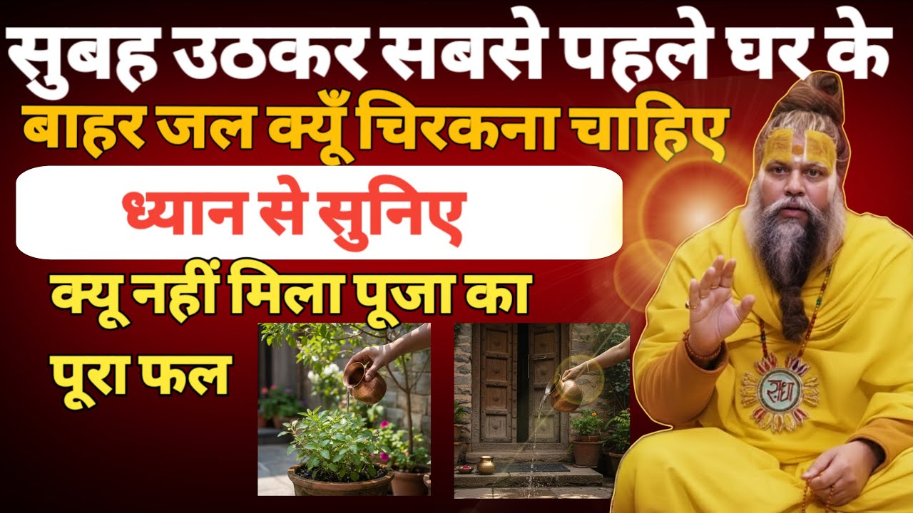 सुबह जल छिड़कने का छिपा हुआ वैज्ञानिक और आध्यात्मिक कारण। Premanand Ji Maharaj