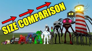 SIZE COMPARISON ALL MONSTERS In Garry's Mod!