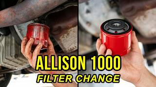 ALLISON 1000 Series Transmission SPIN ON FILTER CHANGE 5 speed automatic overdrive HOW TO