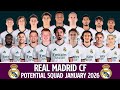 Real Madrid Potential Squad January 2026 Transfer Rumours New Players 