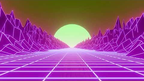 Purple Retro Grid 3D Loop 1 Hour Loop | 4K Royalty-Free Background Video