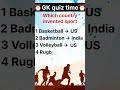 Hard Quiz: Which Country Invented These Sports?