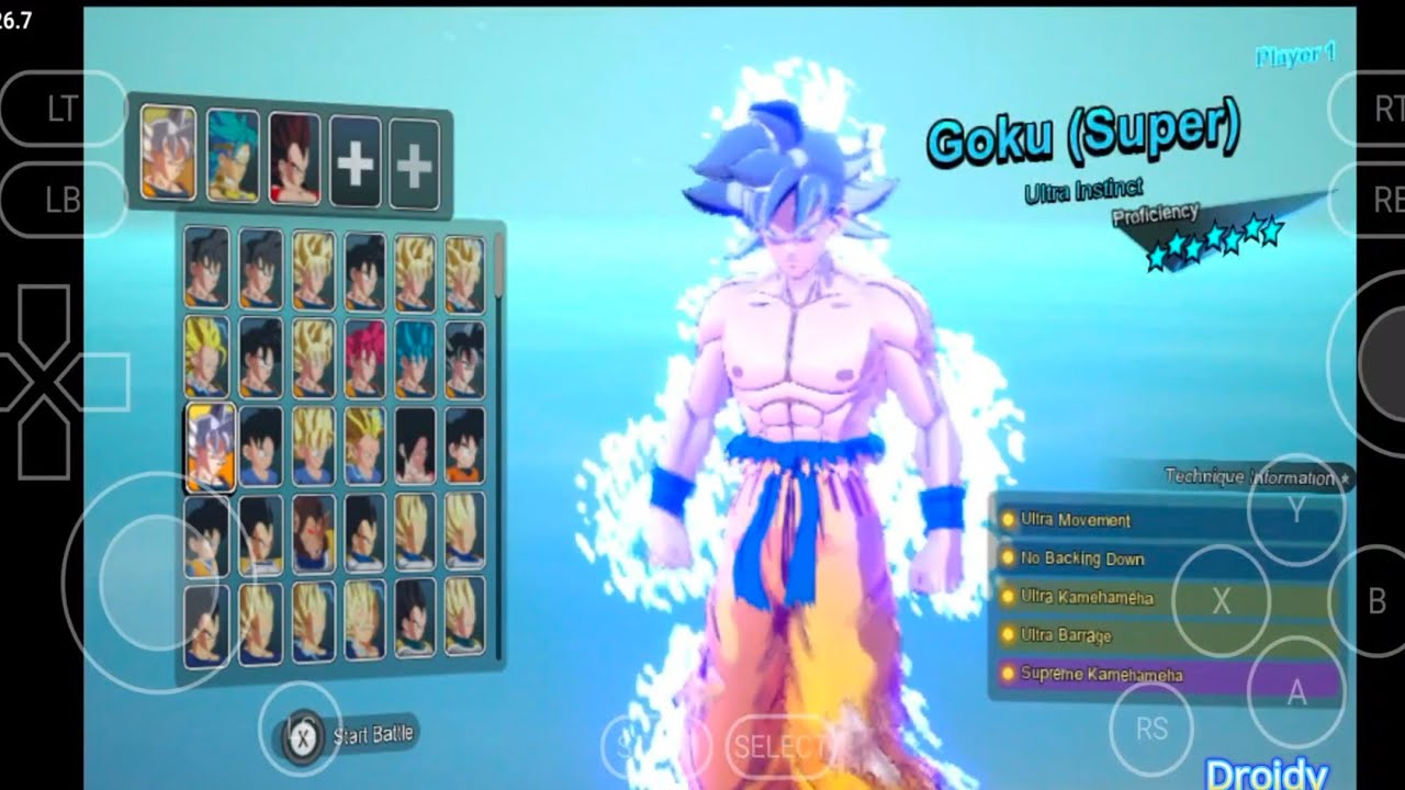 Dragon Ball Sparkling Zero UI GOKU Gameplay Winlator 8 - YouTube