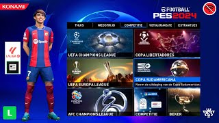 PES 2024 MOBILE EDITION OFFLINE ANDROID GRÁFICOS PS5 | PLAY MATCH NOVAS TRANSFERÊNCIAS & KITS 23-24