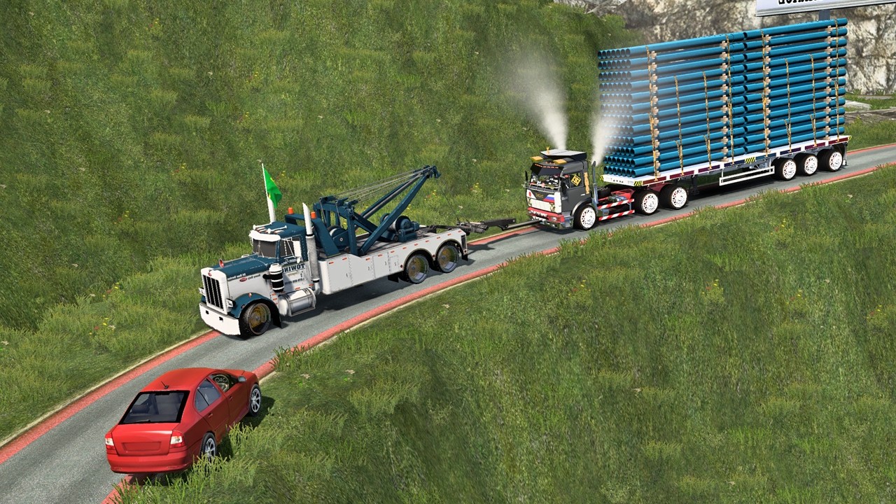 The Impossible Rescue: Saving a Giant Load on a Narrow Mountain Pass! |  Euro Truck Simulator 2