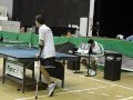 Amputee boy playing table tennis