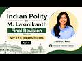 M. Laxmikanth: Final Guided Revision | Indian Polity for Prelims 2026 | Jasleen Ma'am | Sarrthi IAS