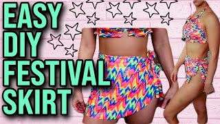 HOW TO SEW AN EASY WRAP SKIRT | FESTIVAL OUTFIT PART 2