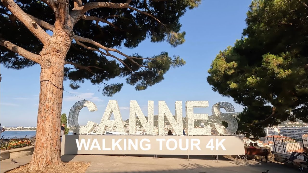 Исторический центр Канн. Старый город Канн. Пешеходная экскурсия по Каннам 4K.