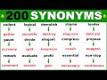 Learn 200 HELPFUL Synonym Words in English To Strengthen Your English Vocabulary