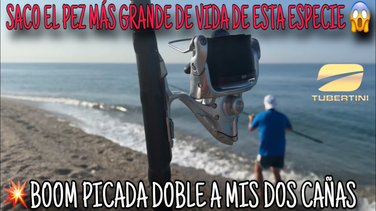 ‼️PICADA DOBLE A MIS DOS CAÑAS A LA VEZ GRAN PESQUERON SURFCASTING OTRO NEW RÉCORD CON OTRA ESPECIE
