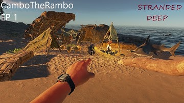 Stranded DEEP Tutorial EP 1 ! Basic survival MEAT WATER and KILLING THE MEGALODON