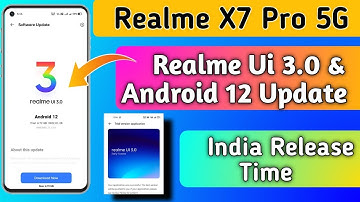 Realme X7 Pro 5G Realme Ui 3.0 & Android 12 Update Release Time in India