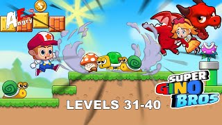 Super Gino Bros - Levels 31-40 + BOSS / Gameplay Walkthrough (Android Game) screenshot 2