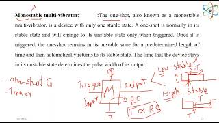 Sequential 17 Introduction to Multivibrator Circuits