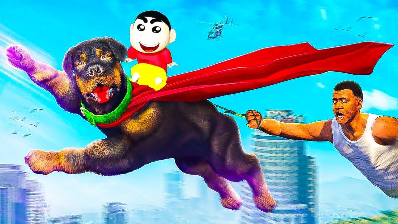 Franklin,Shinchan & Doraemon Saw Chop Become Powerful dog But Chop Died in GTA 5 | Chop Got Killed
