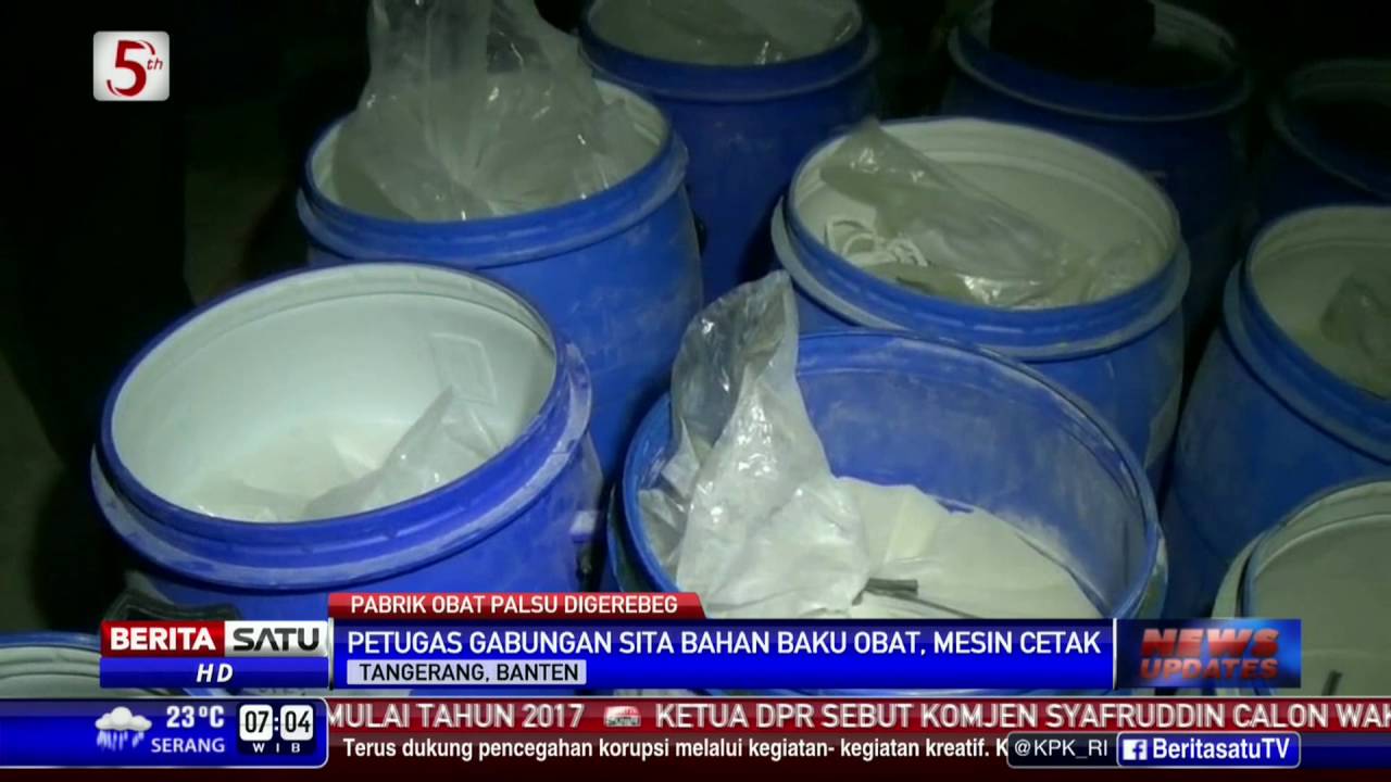 5 Pabrik Obat Palsu di Tangerang Digerebek Petugas