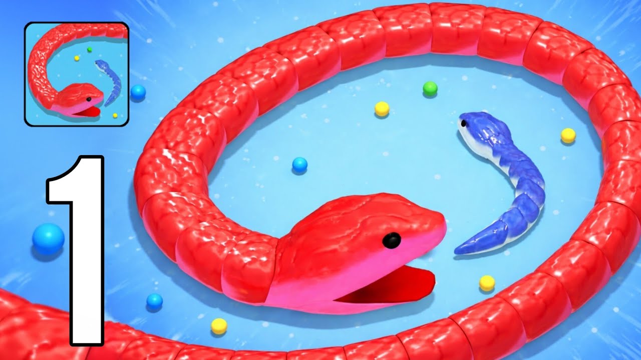 Snake Clash.io - Gameplay Walkthrough Part 1 - Tutorial New Mobile Game  (Android,ios)