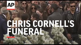 Video thumbnail of "Brad Pitt, Christian Bale, Pharrell, Josh Brolin, more attend Chris Cornell's funeral"