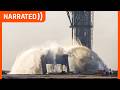 Deluge testing ahead of 33 engine Static Fire | SpaceX Starbase
