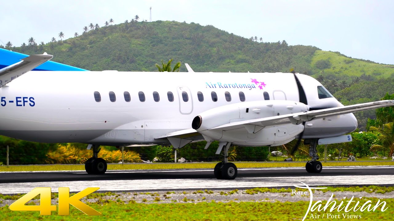 Jan 19, 2024 Air Rarotonga's SAAB340 was seen landing at Aitutaki ...