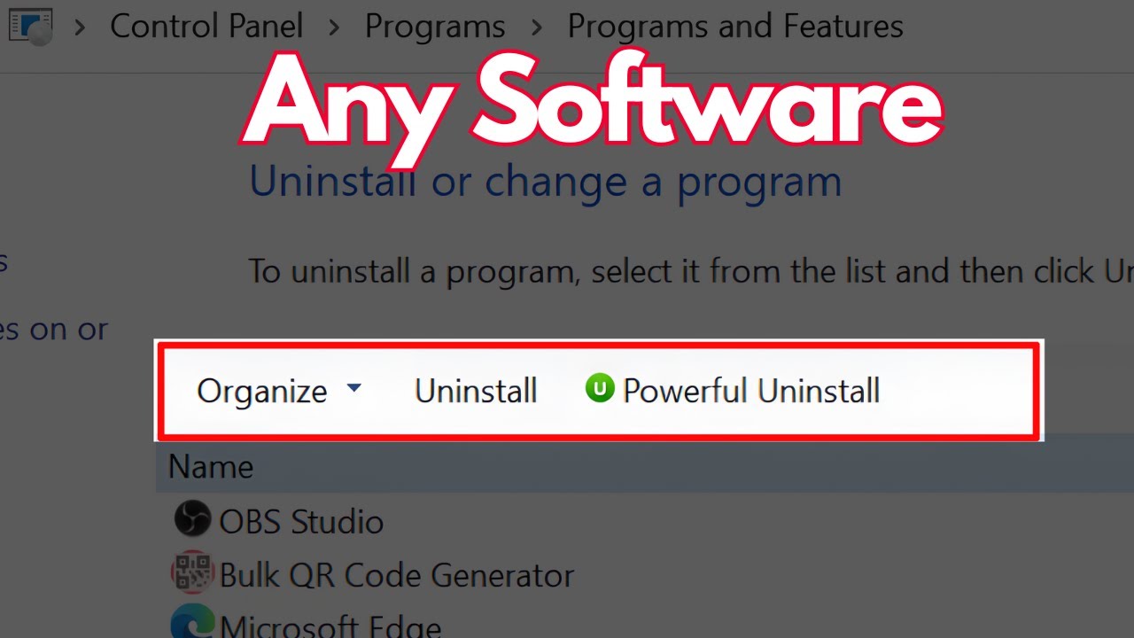 How to Uninstall any Software from Windows Computer - YouTube