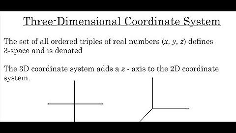 Three Dimensional Coordinate System