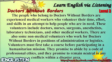Unit 46 Doctors Without Borders Learn English via Listening Level 3