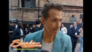 Ryan Reynolds & Hugh Jackman signing Autographs at DEADPOOL AND WOLVERINE London Film Premiere
