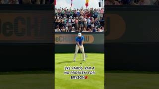 393 Yard Par 4? No Problem. Bryson Carries The Green With His Wood