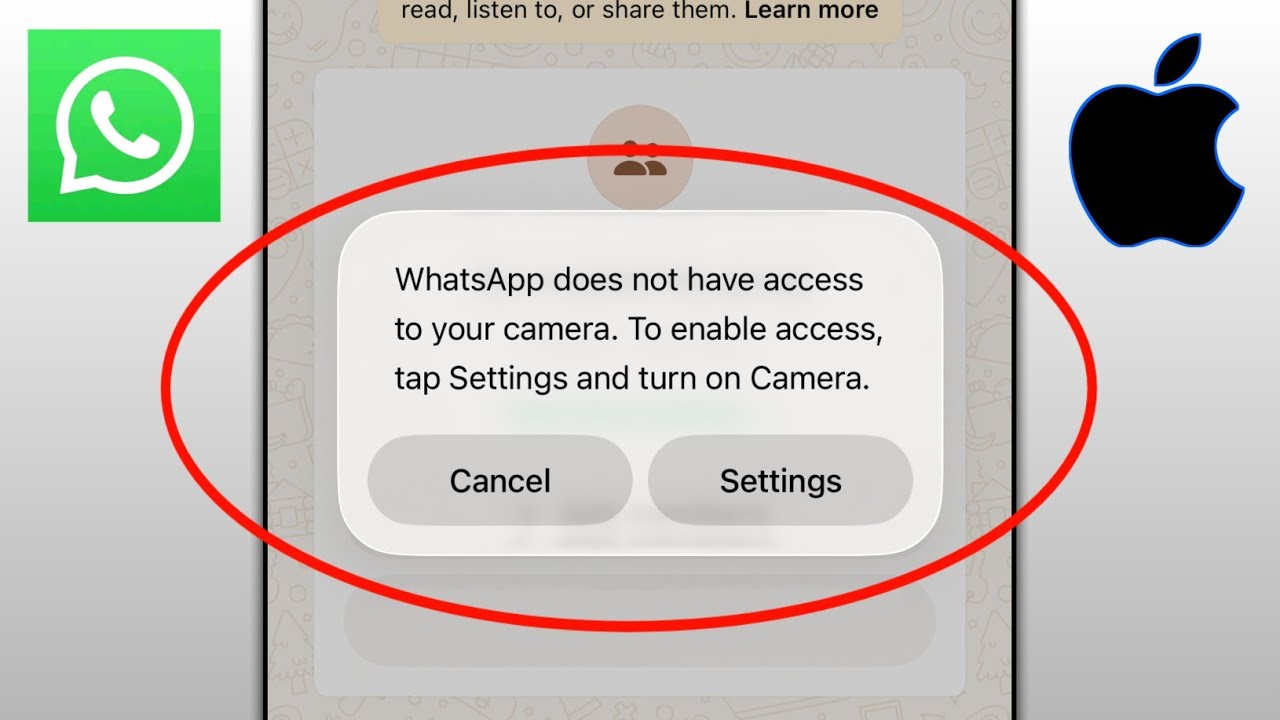whatsapp does not have access to your camera iphone 