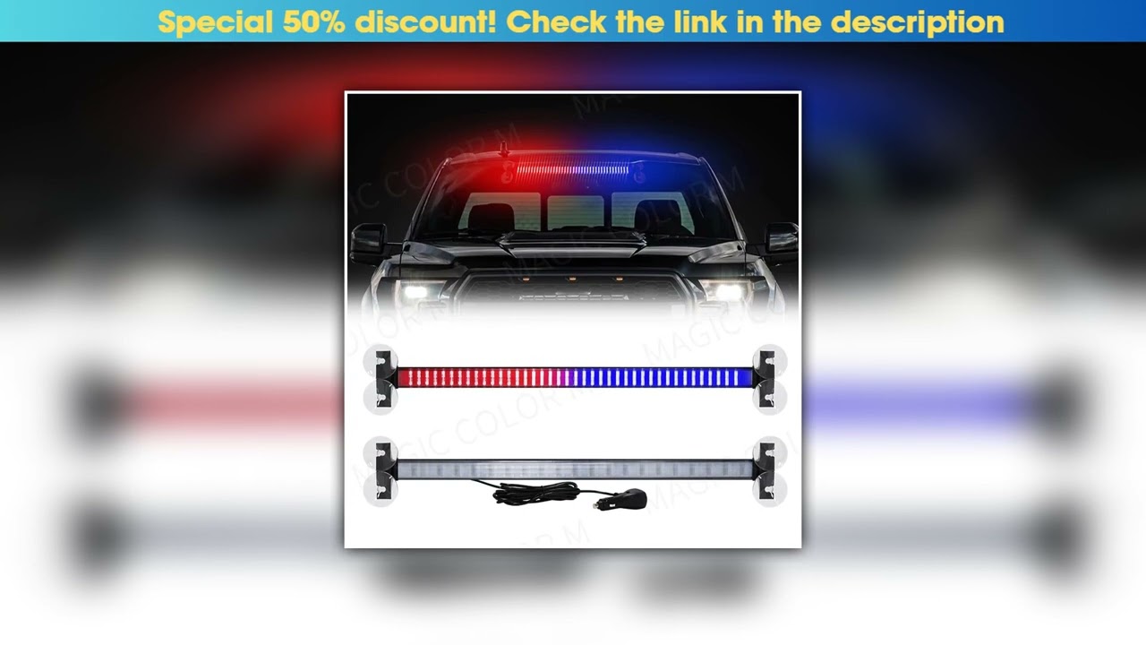 Exclusive LED Strobe Police Lights For Auto Emergency Grill Warning Lamp 80 led Windshield Bar Traf