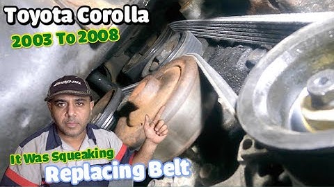 How to replace serpentine Belt on Toyota Corolla 2003 to 2008