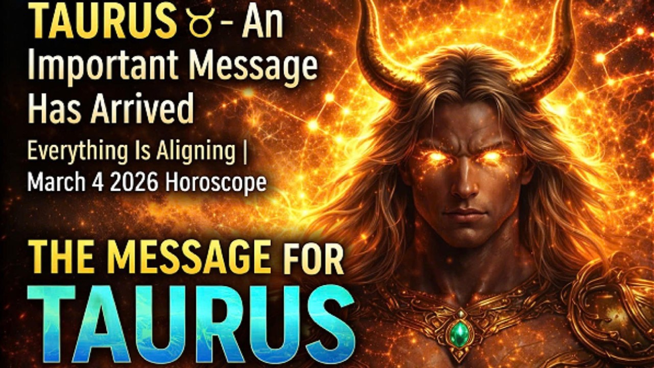 TAURUS ♉ — An Important Message Has Arrived  Everything Is Aligning  March 4 2026 Horoscope
