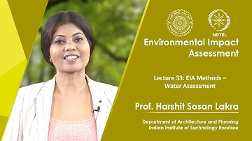 Lecture 33: EIA Methods - Water Assessment